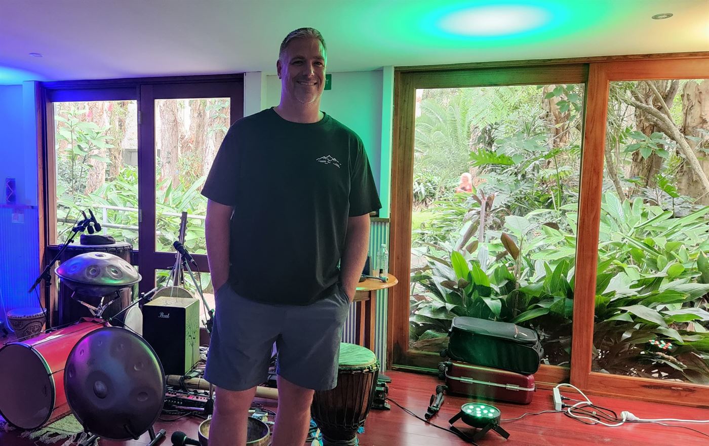 Jim, founder of Alight Breath, in the breathwork space